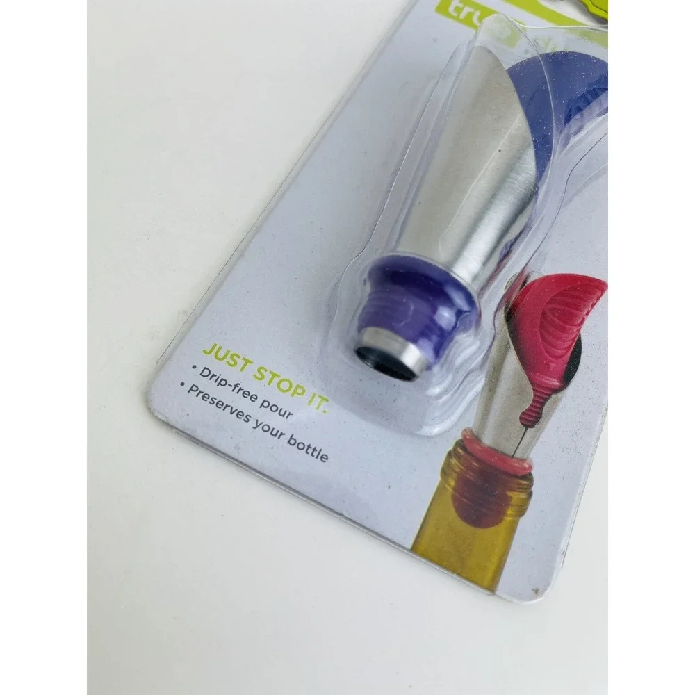 True Duo Bottle Stopper And Pourer Spout Bar Tool Purple‎